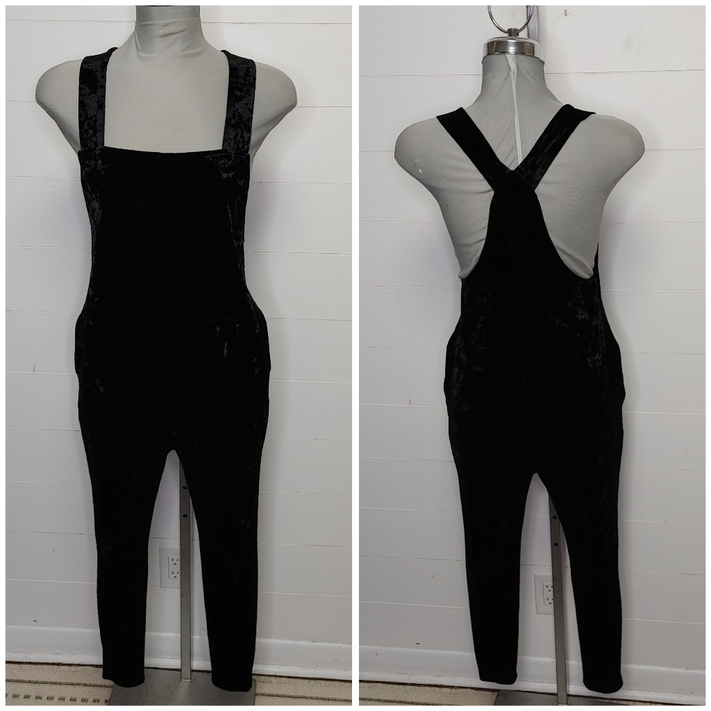 Smash + Tess black velvet romperalls size XS - Picture 3 of 15
